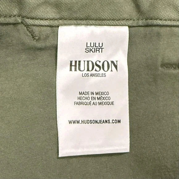 Hudson Luna Military Lulu Cargo Skirt Women's 29 Green Raw Edge Utility Casual - Picture 6 of 11